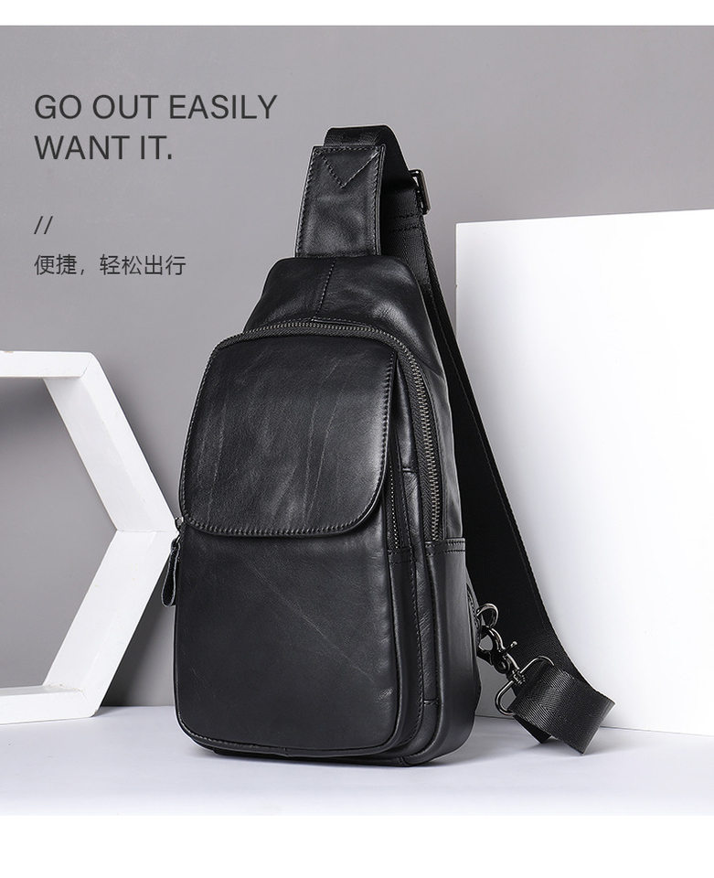 Túi đeo ngực nam da bò thật cao cấp 19×10×30 cm — 20202 màu đen, Cà phê hoa văn, Màu nâu tự nhiên rơi, Màu đen tự nhiên rơi chi tiết 11