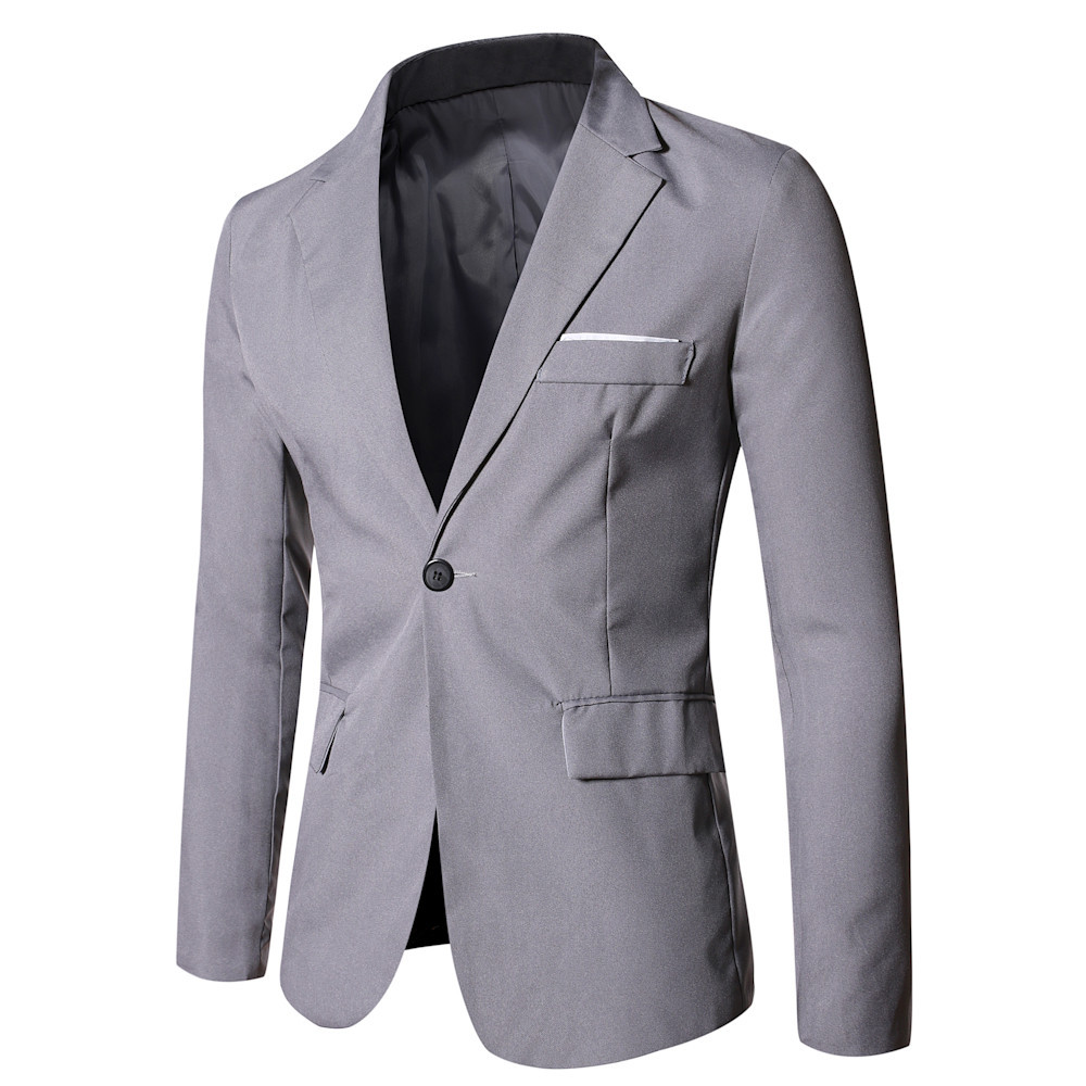 2023 otoño e invierno comercio exterior transfronterizo nuevo estilo lugar de trabajo para hombres chaqueta de traje de gran tamaño código europeo chaqueta de traje de color sólido para hombres