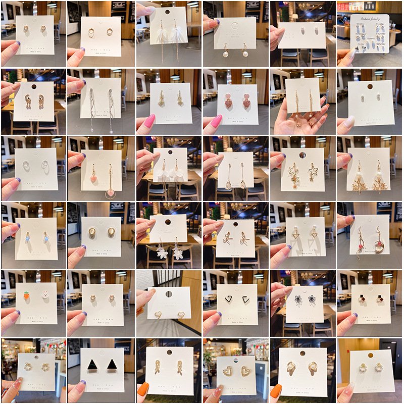 Pendientes de estilo explosivo Estudiante nicho Diseño simple Temperamento geométrico Pendientes de alto nivel Trendy Pendientes de viento al por mayor