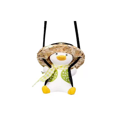 Swing Car Rearview Mirror Hanging Decoration, Car hanging - duckling-in-green-clothes-and-sunglasses