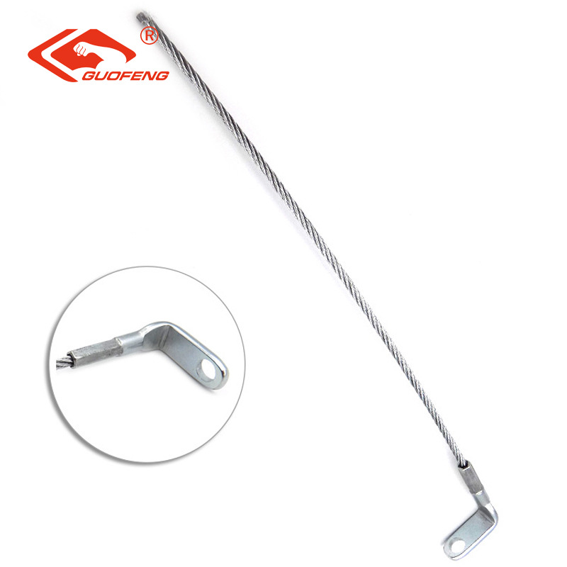 Fabricante de suministro directo de cable de acero galvanizado delgado LED lámpara de panel de plantas cuerdas de prensado terminal de accesorios de hardware