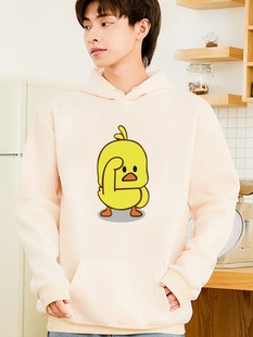 2023 European and American Men's Sweatshirt Hoodie Autumn and Winter Trendyy Loose Youth Simple Printed Jacket Top