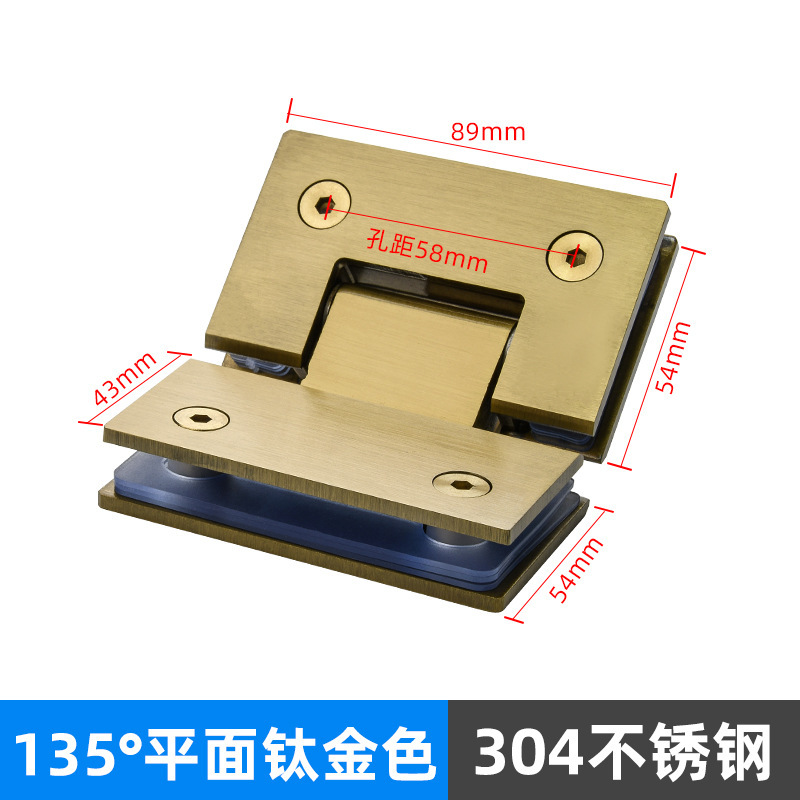 304ステンレス鋼フレームレスガラスドアヒンジ双方向ガラスドアクリップシャワールームヒンジ180度フラットオープンバスルームクリップ|undefined