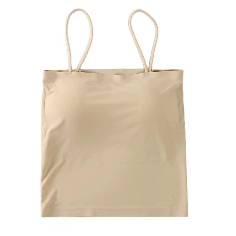 Шёлковый топ с чашечками, топ-бюстье, комфортная трубочка, беспроводной бюстгальтер, нижнее белье