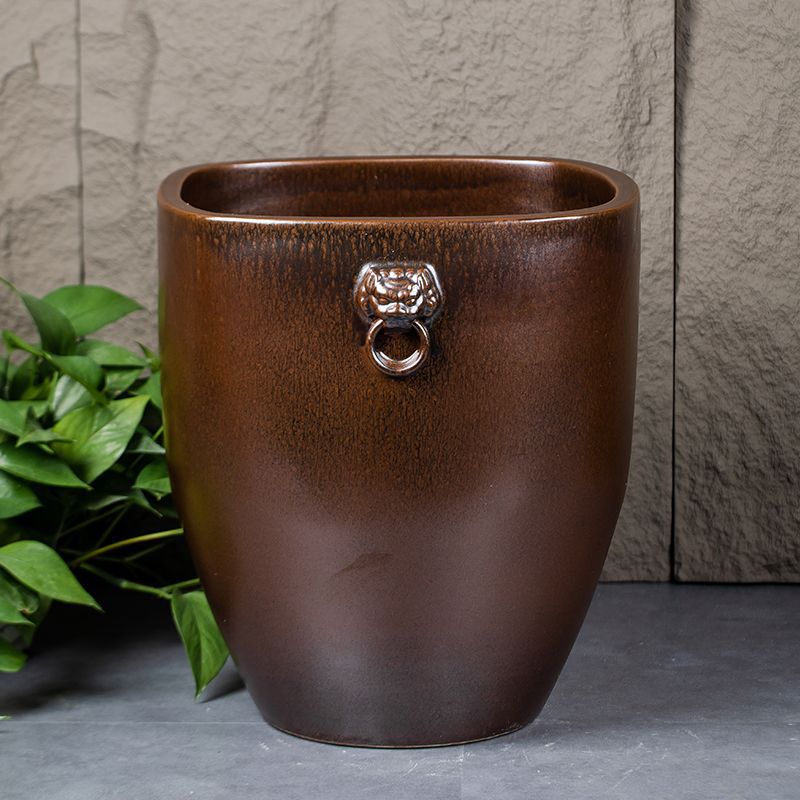 景德镇陶瓷古法养鱼缸养荷花睡莲盆老式大水缸庭院客厅摆件书画缸