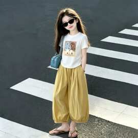 女童夏套装2026新款儿童夏季超火韩系穿搭两件套女孩薄款衣服夏装