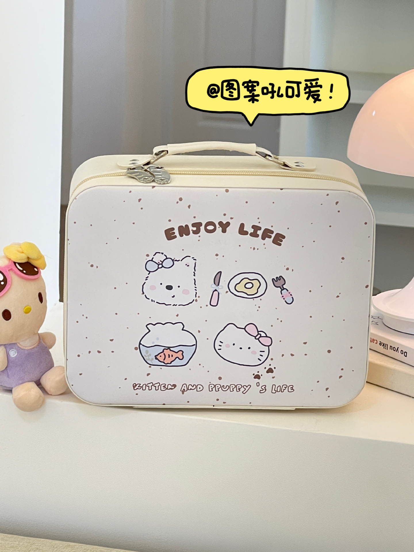 Bolsa de cosméticos con espejo para mujer, cosmética portátil de gran capacidad, bolsa de almacenamiento de partición de cepillo de maquillaje, estuche de maquillaje impermeable de viaje