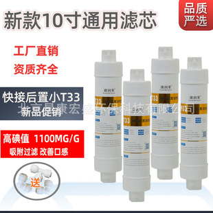 Post-mounted filter element for improving taste of pure water machine Commercial 2 points 3 points large T33 Universal 10 inch small T33 coconut shell carbon filter element