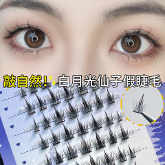 BQI白月光仙子假睫毛批發自然濃密仙子毛仿真單簇分段式假睫毛