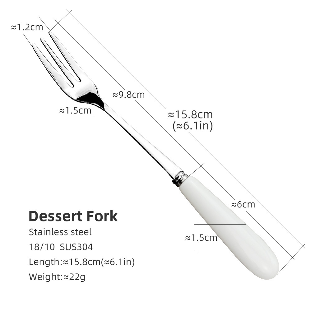 304 스테인레스 스틸 디저트 포크 3 이빨 15.8cm