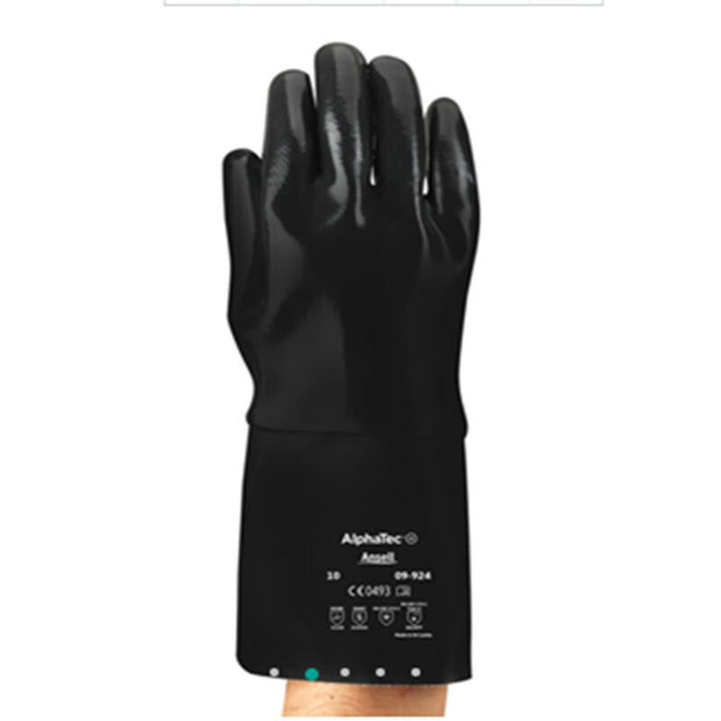 安思尔09-924(Ansell) 重型氯丁橡胶手套防滑防溶剂防酸碱手套