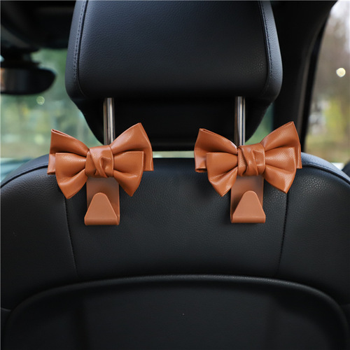 Bow tie car hooks, elegant car seat back hooks, fashionable car interior supplies wholesale