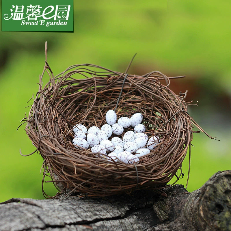 Микро-ландшафтные украшения из мха, счастливое птичье гнездо, птичьи яйца, украшения для ландшафтного дизайна «сделай сам», аксессуары