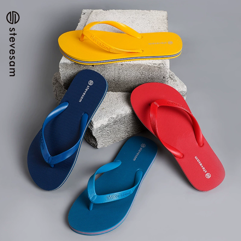 Non-slip rubber summer slippers, beach handheld flip flops, Amazon