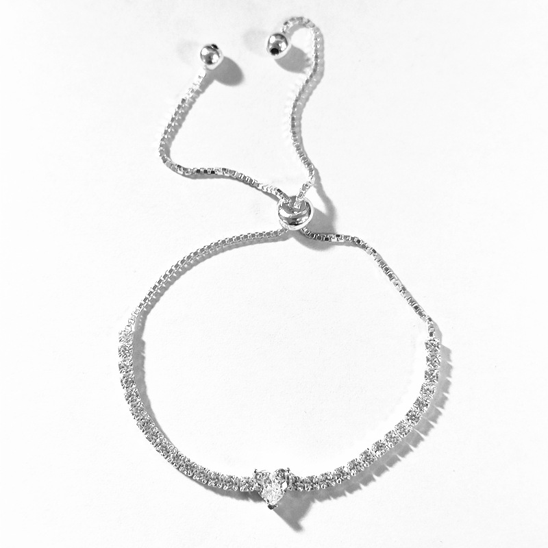 Women's Gender 925 Sterling Silver Bracelets Simple Style Classic Style