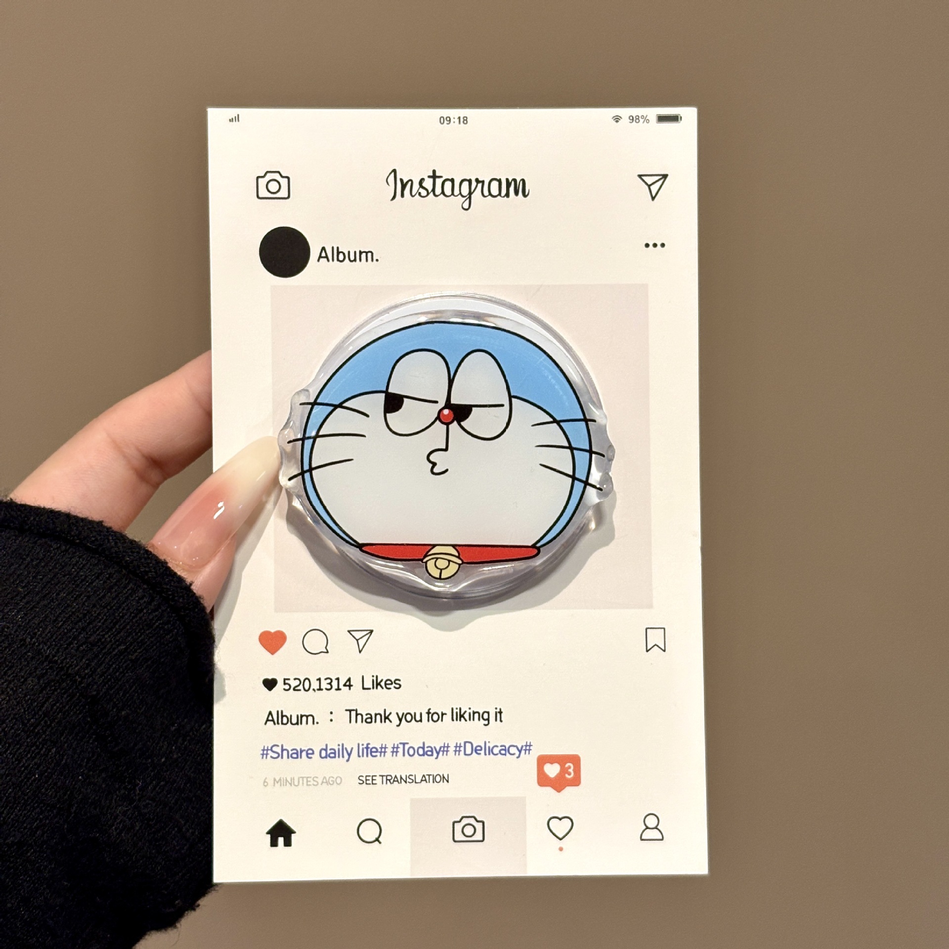 Japón y Corea del Sur lindos dibujos animados Magsafe succión magnética soporte de teléfono móvil airbag telescópico plegable portátil de escritorio adsorción magnética