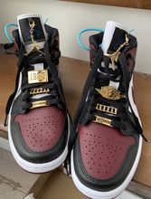 适配aj1 mid maroon 酒红脚趾飞翼挂件金属飞翼鞋扣