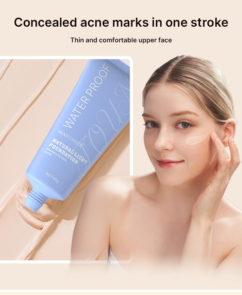 MAYCHEER Foundation for cross-border trade has a natural luster that lasts long without smudge. bb Cream, FDA undefined