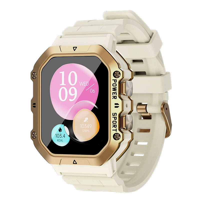 Waterproof smart watch, 65inch, tracks heartbeat, measures blood pressure, monitors oxygen level
