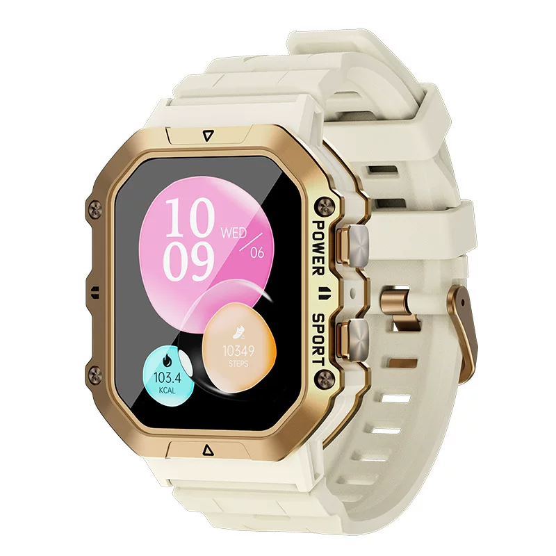 Waterproof smart watch, 65inch, tracks heartbeat, measures blood pressure, monitors oxygen level
