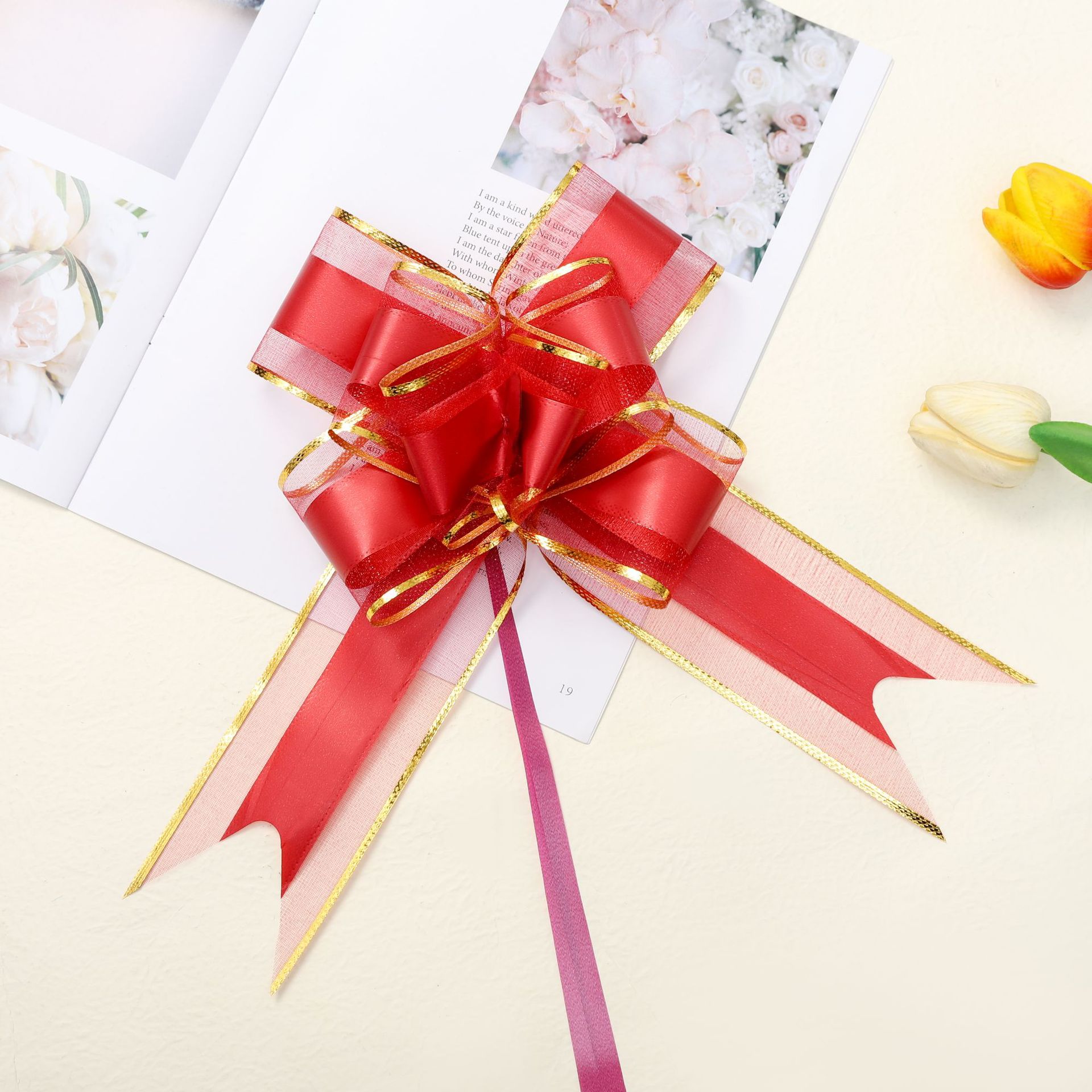 Transfronteriza regalo coche mango arco guirnalda grande 70 borde dorado tinta nieve hilo guirnalda boda decoración de la habitación cinta