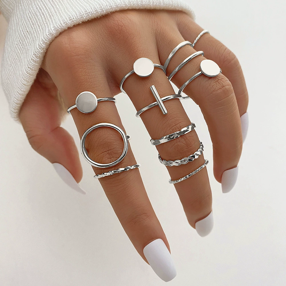 (Cross-border trading), multi-joint ring, set pearl solar-powered, 23 pieces