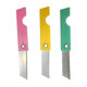Plastic shell folding knife boxed four-color student portable pencil sharpener express box knife factory wholesale