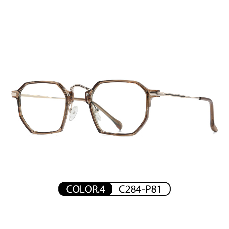 Spot nuevo marco de gafas para hombre, montura poligonal TR90 ultraligera TJ848, se puede equipar con gafas de miopía anti-luz azul para mujer