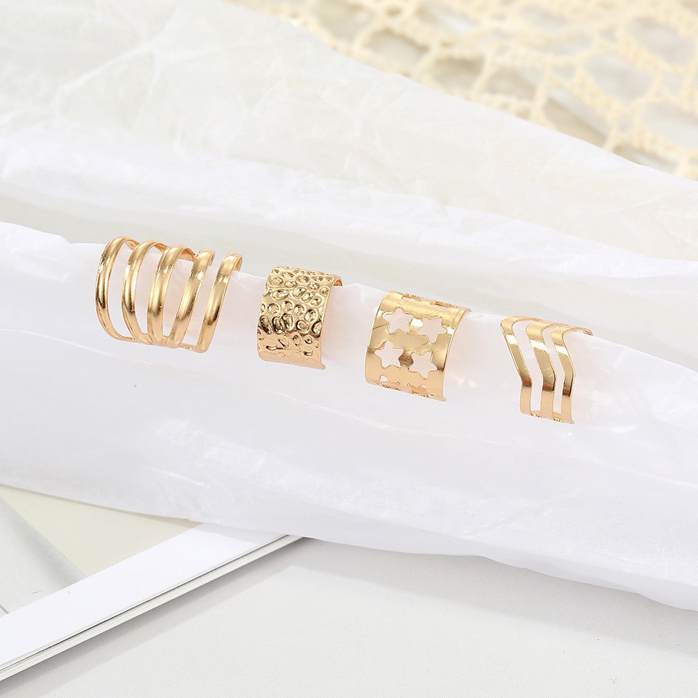 Europeo y americano nuevo nicho de moda clip de oído sin oreja diseño avanzado retro temperamento todo partido pendientes de hoja personalizada