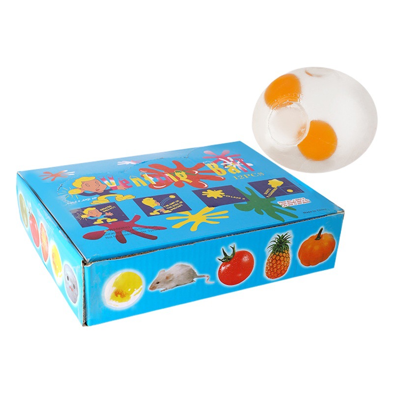 Huevo antiestrés transparente, juguete sensorial de pellizco