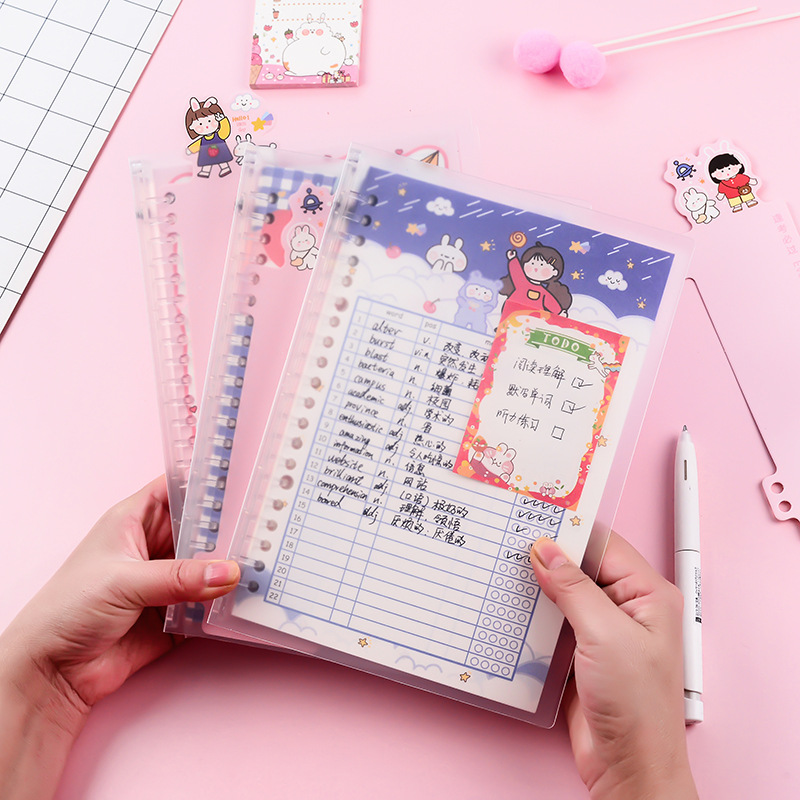 活页单词本随身便携英语单词本记忆环扣式四六级日语韩语积累本