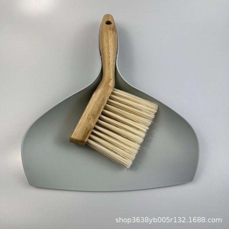 Household Nordic style mini broom dustpan suit bamboo handle desktop cleaning brush bamboo creative home Household Nordic style mini broom dustpan suit bamboo handle desktop cleaning brush bamboo creative home