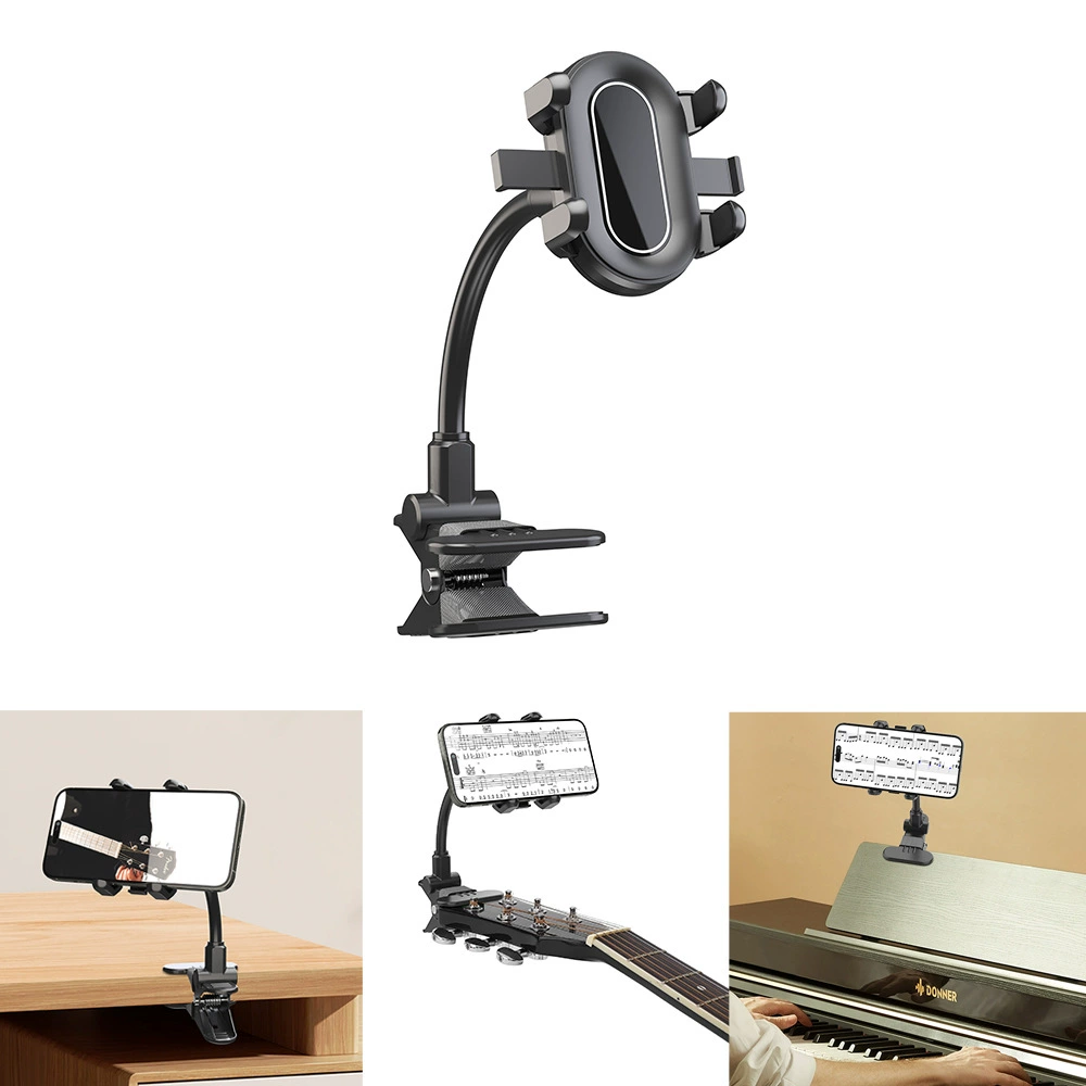 Голова гитары в прямом эфире обучающее видео запись электрогитара/бас/юкрири держатель для мобильного телефона универсальный держатель