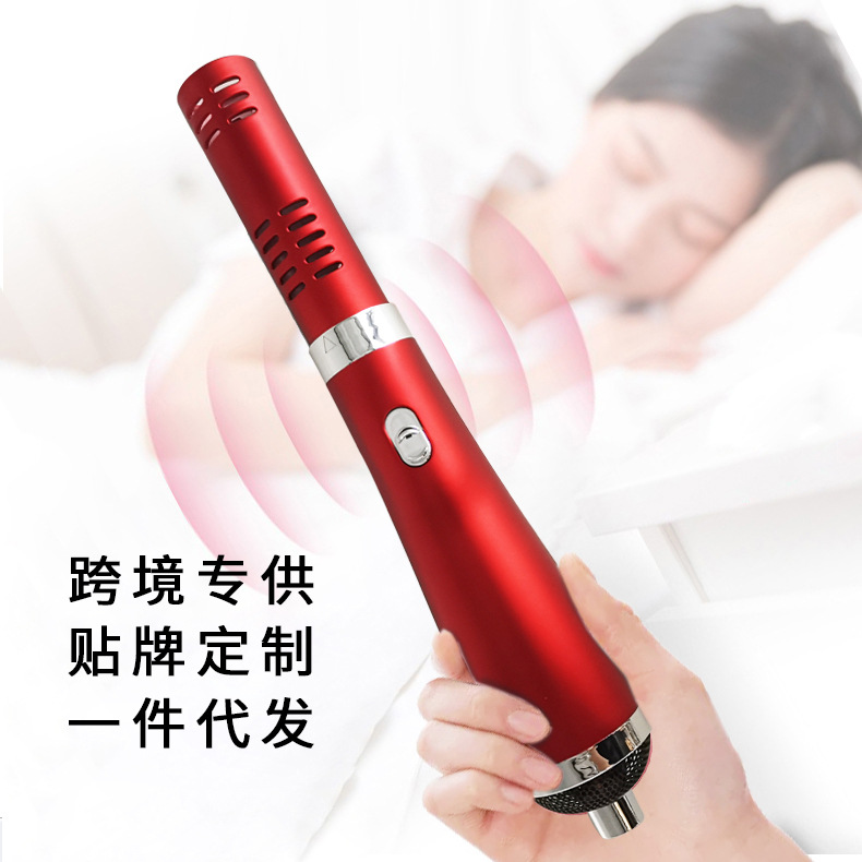 Transfronterizo rojo pequeño dios soplando instrumento de fisioterapia de onda tailandesa masaje de onda de luz Botón de mano cuerpo meridiano masajeador