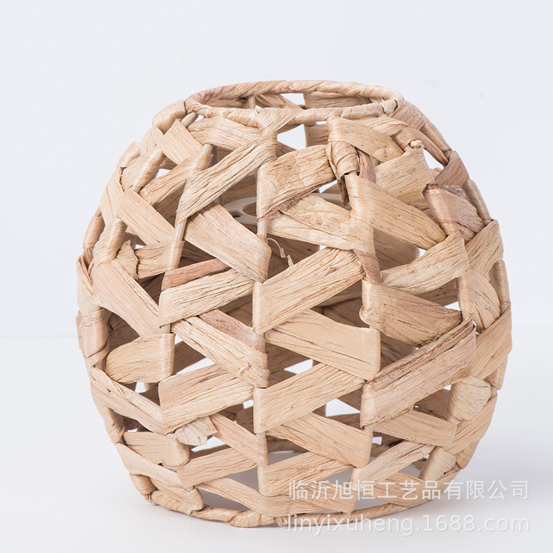 Lámpara de paja, linterna, candelabro chino creativo, tienda de ollas calientes, sala de té, lámpara, casa de familia, candelabro retro, pantalla de ratán