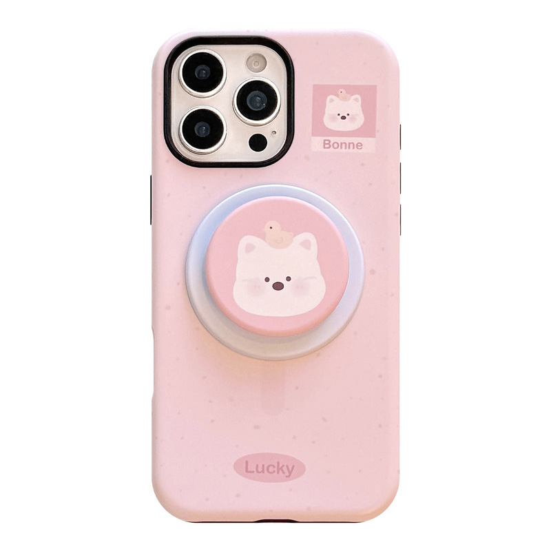 小動物磁気スタンド付きスマホケース Apple iPhone16対応 13フィルム 15promaxハードケース 14韓国風 17|undefined
