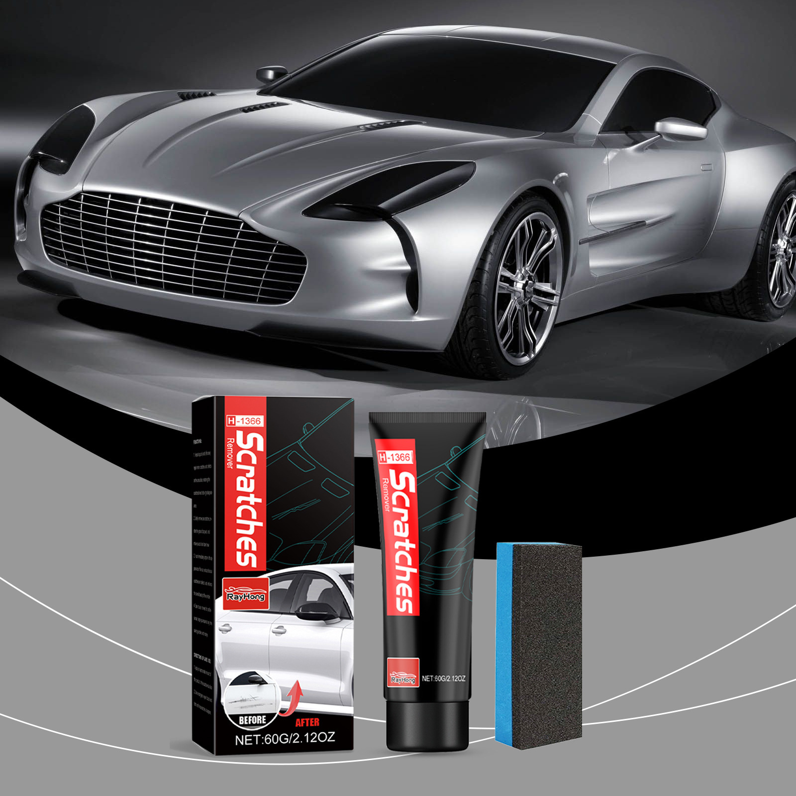 Rayhong Car Scratch Repair Wax Paint Cleaning, Decontamination, Scratch Polishing, Renovation, Brightening Care and Maintenance