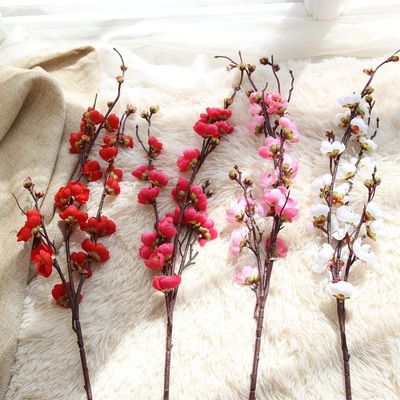 wholesale Plum blossom Artificial Flower wintersweet Artificial flower Chinese style Home Furnishing decorate Silk flower flower arrangement a living room Decoration Plastic flowers branch
