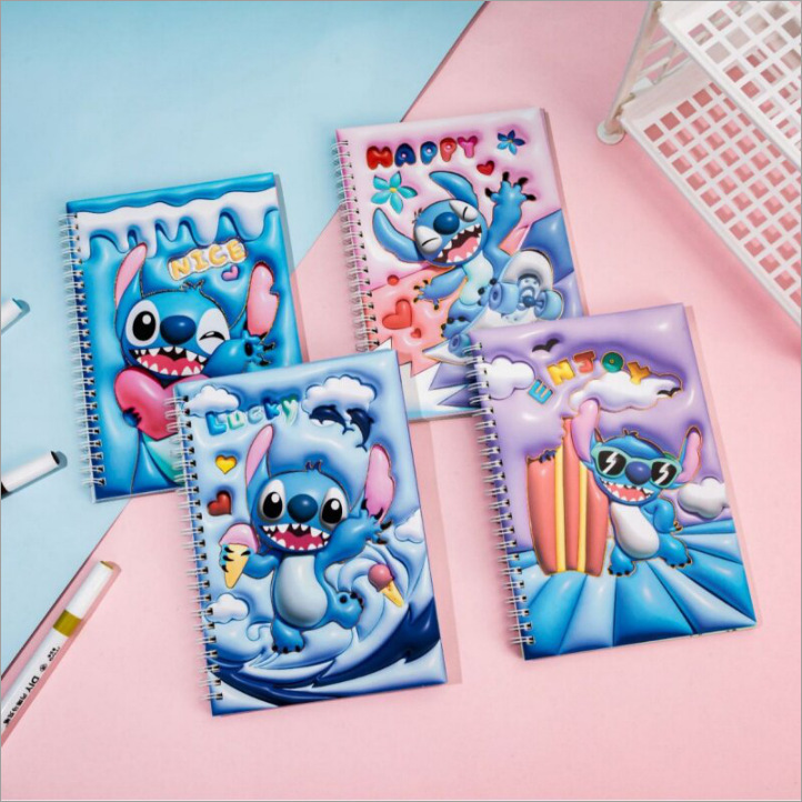 Cuaderno Espiral Dibujos Animados de Giro Horizontal para Estudiantes