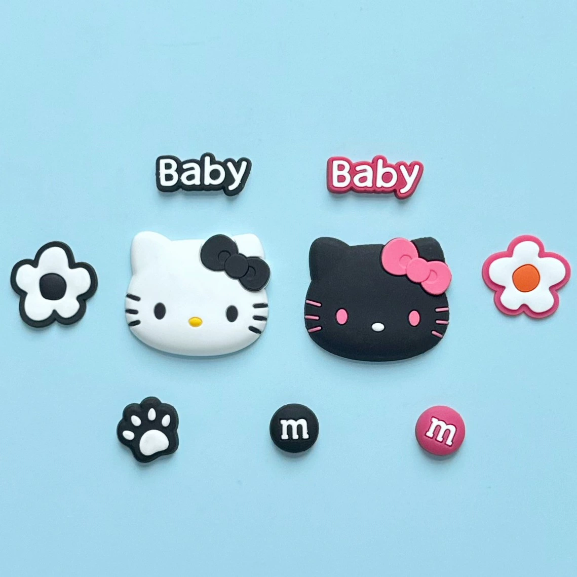 ПВХ мягкий клей-наклейка Hello Kitty KT котенок мягкий клей аксессуары для DIY чехол для мобильного телефона обувь декоративная наклейка