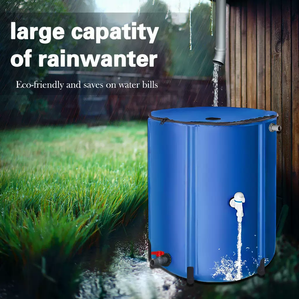 跨境工厂 户外雨水收集桶 园艺园林储水桶pvc家用折叠便携蓄水桶