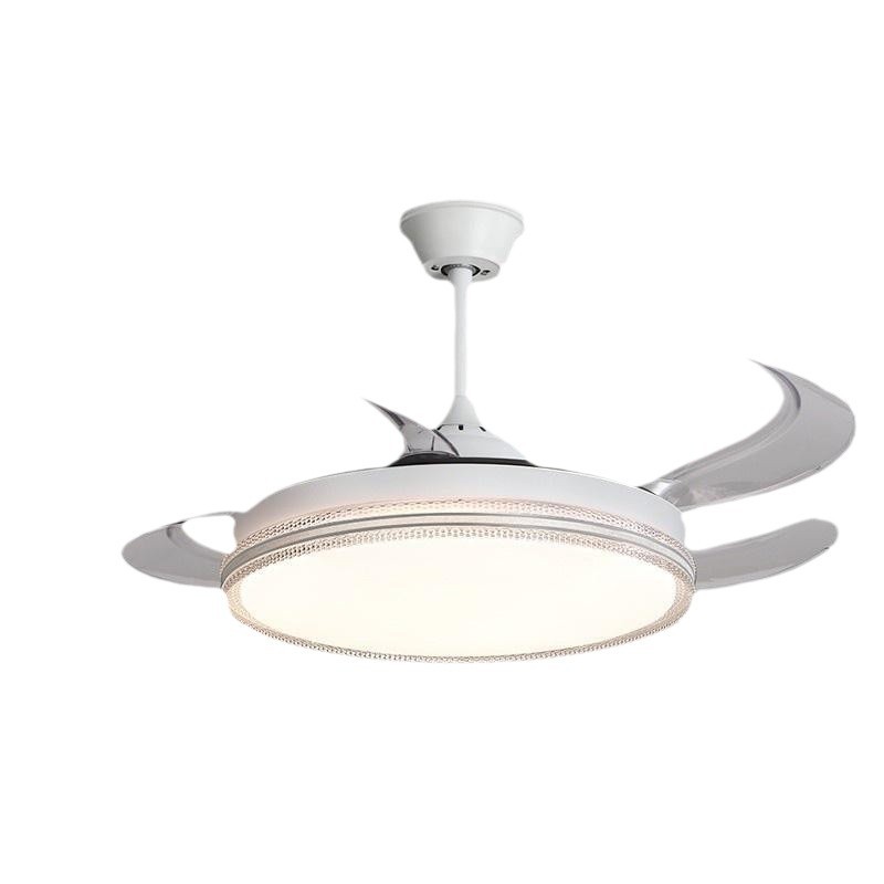 Lámpara de ventilador de techo, lámpara de ventilador invisible, lámpara de ventilador de techo moderna y simple, nuevo tipo de lámpara de ventilador de voz inteligente de control remoto.