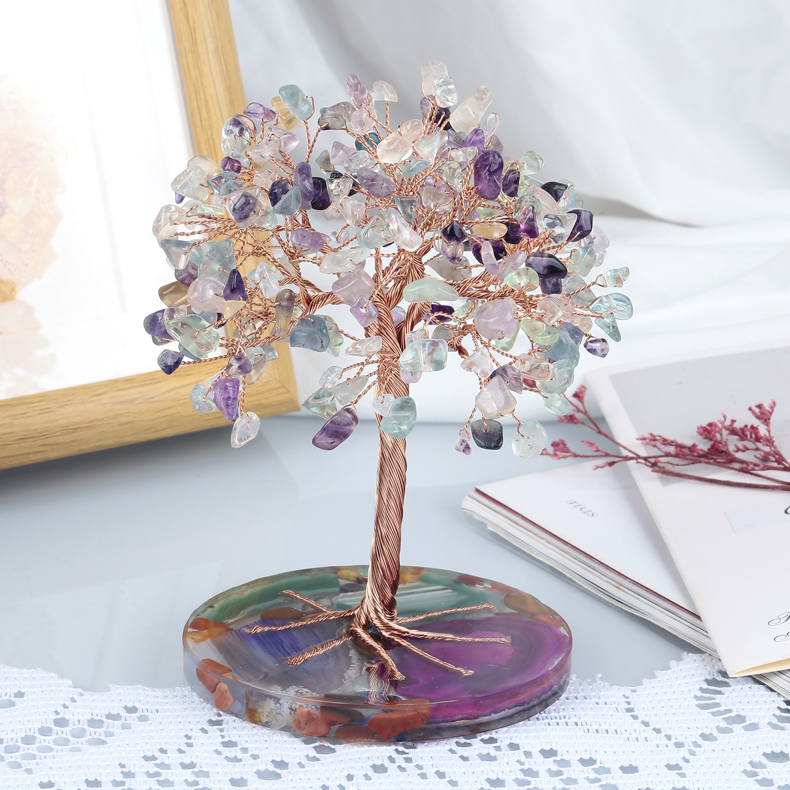 Simple Style Tree Artificial Crystal Agate Ornaments display picture 2