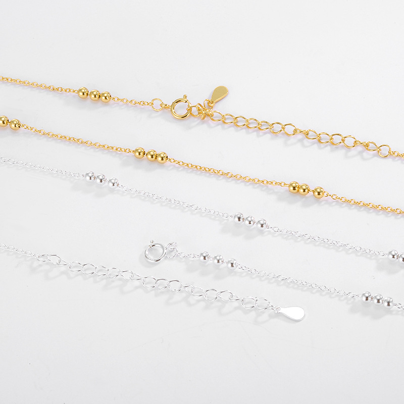 18K Gold Plated, Silver Plated Plating Material 925 Sterling Silver Pendant Material 925 Sterling Silver Geometric Long Necklace Necklace Choker