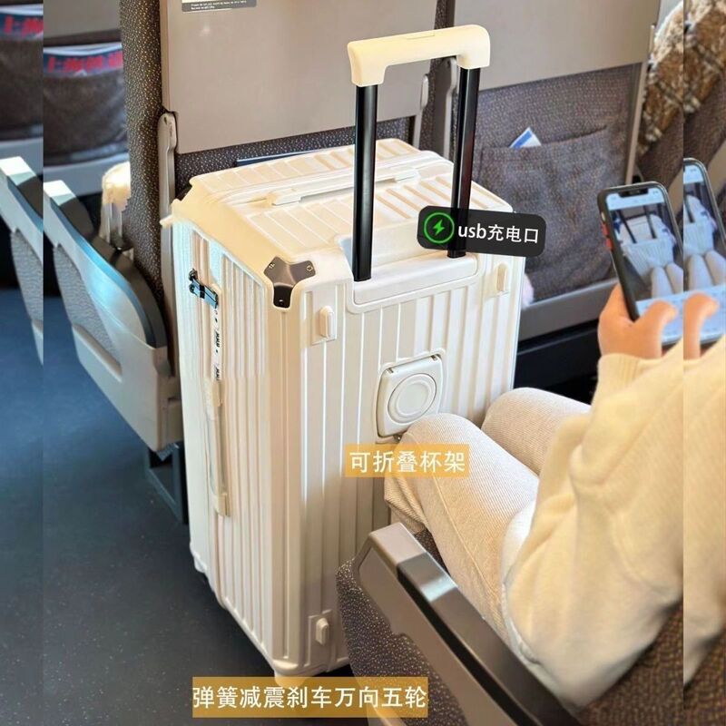 Large-Capacity Suitcase, New Style Student Travel Suitcase, Sturdy, Extra-Large, Durable Trolley Suitcase, Leather Suitcase with Universal Wheels and Password Lock Large-Capacity Suitcase, New Style Student Travel Suitcase, Sturdy, Extra-Large, Durable Trolley Suitcase, Leather Suitcase with Universal Wheels and Password Lock