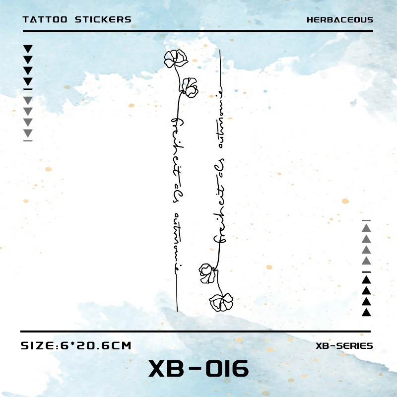 Spine Rose English Back Spine Long-Term Herbal Juice Tattoo Sticker Semi-Permanent Waterproof Long-Lasting for Men and Women Spine Rose English Back Spine Long-Term Herbal Juice Tattoo Sticker Semi-Permanent Waterproof Long-Lasting for Men and Women