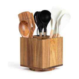 跨境木质餐具风格收纳盒厨房刀叉收纳木筒收纳盒筷子笼家用收纳盒