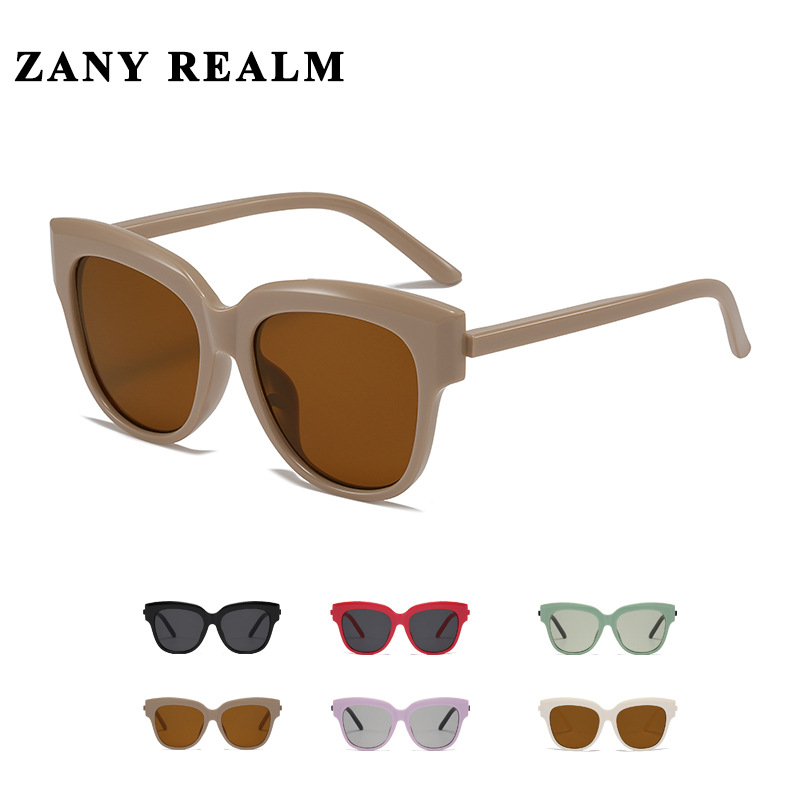 22 nuevo diseñador ojo de gato oversize transfronterizo gafas de sol contraste color retro francés gafas de sol UV400 fabricante