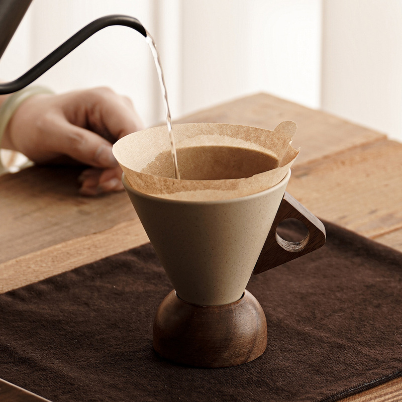 中世スタイルのクリエイティブな粗い陶器のコーヒーカップ、高級ニッチで絶妙なアメリカンラテコーヒーセラミックスペシャルカップ|undefined