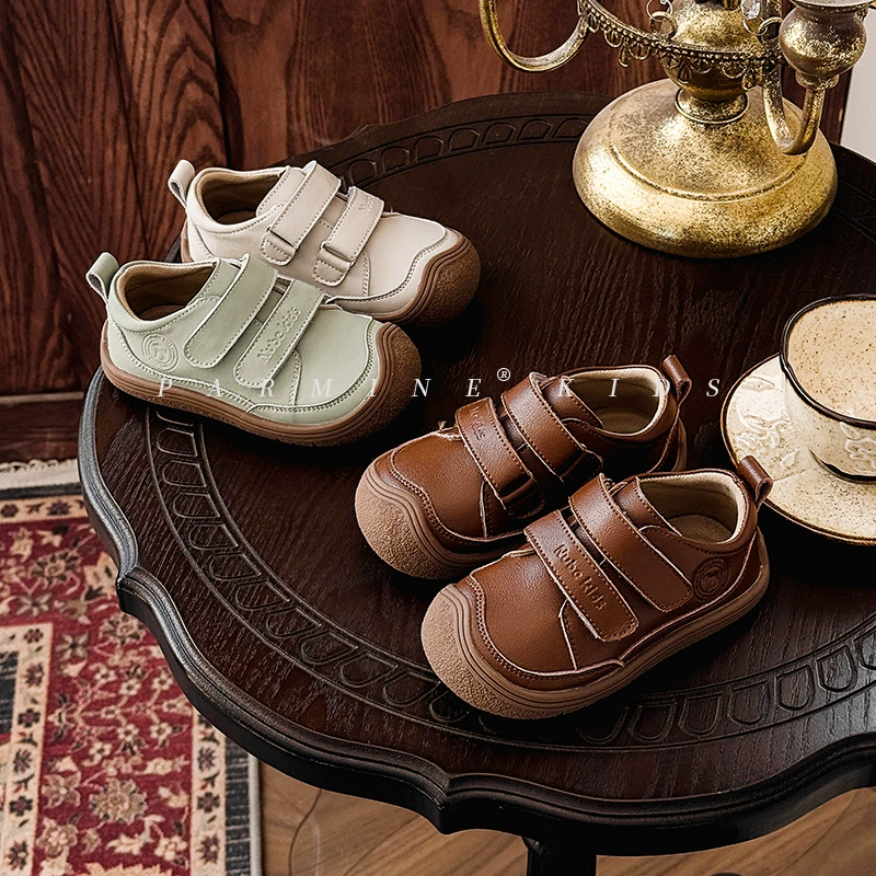 Кожаная детская обувь для защиты от ударов ногой весной и осенью новые мужчины и женщины